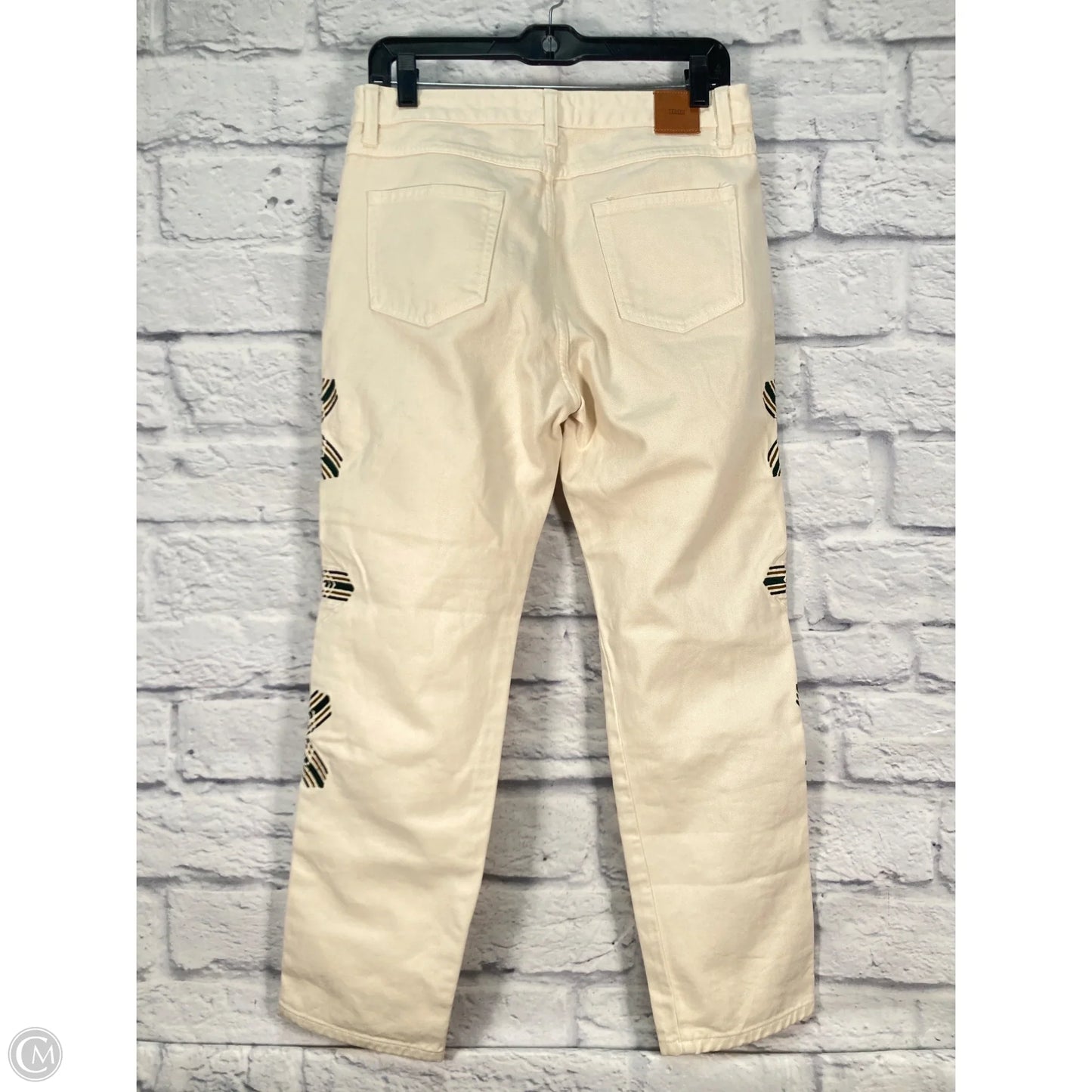 Jeans Straight By Closed In Cream, Size: 4
