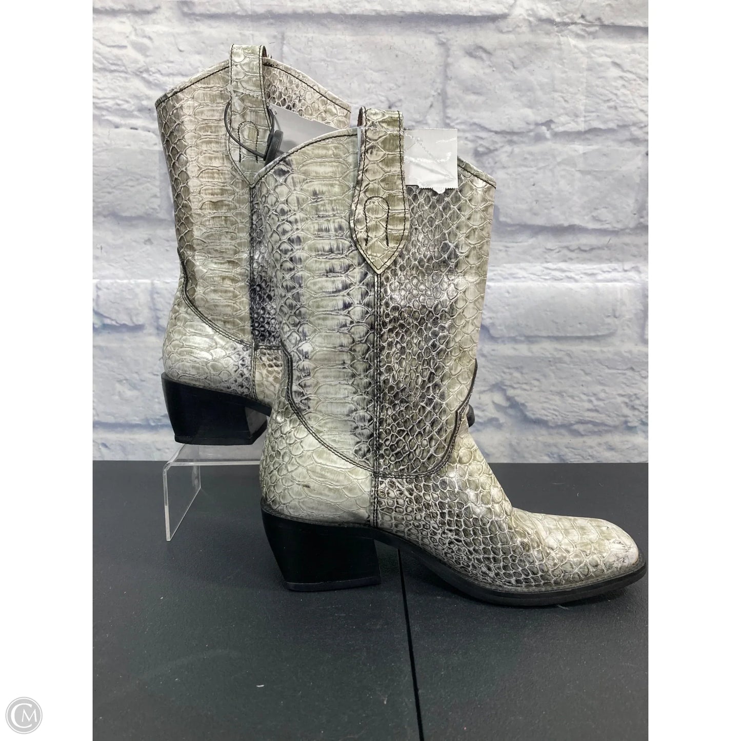 Boots Western By Tony Lama In Snakeskin Print, Size: 7