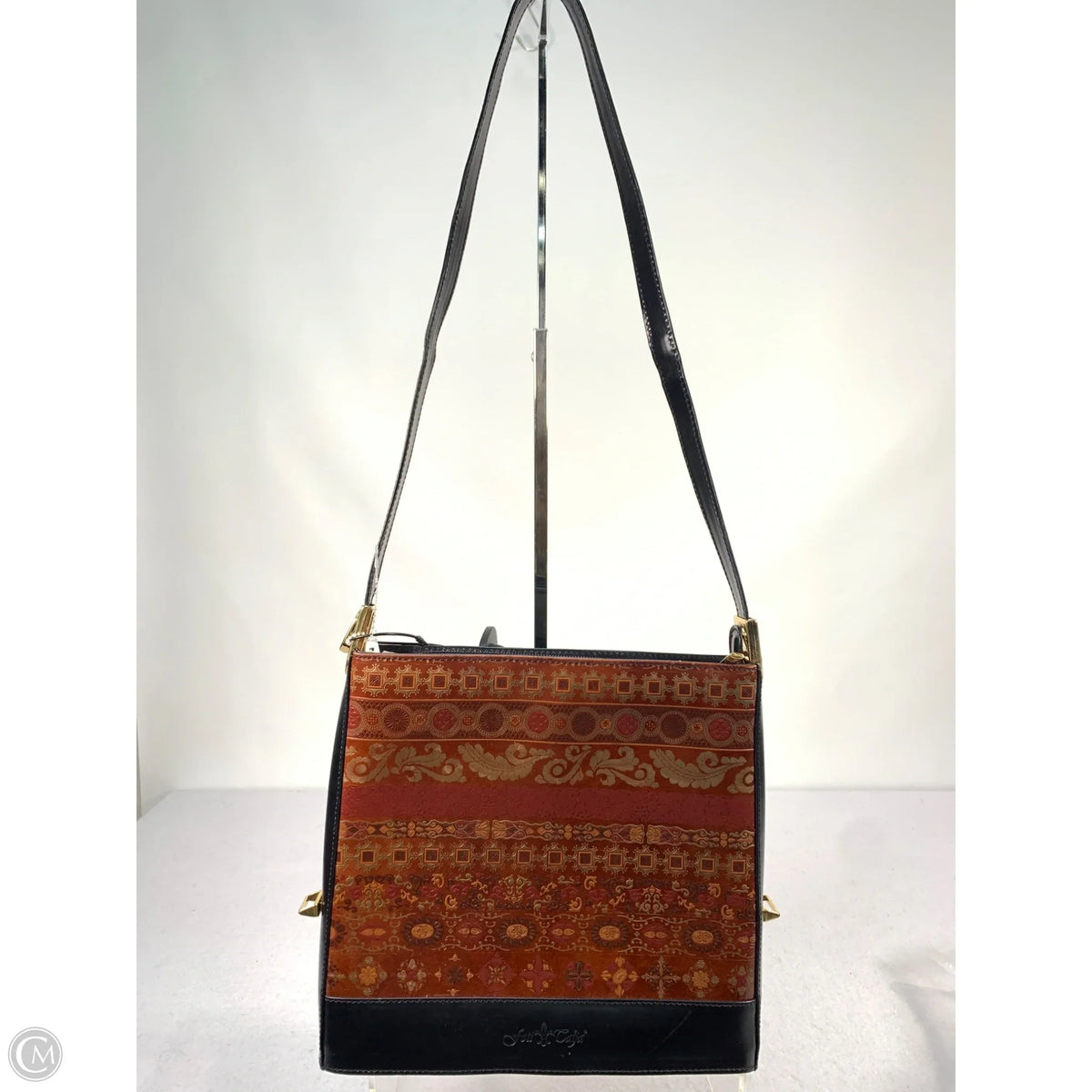 Handbag Leather By Vera Pelle, Size: Medium