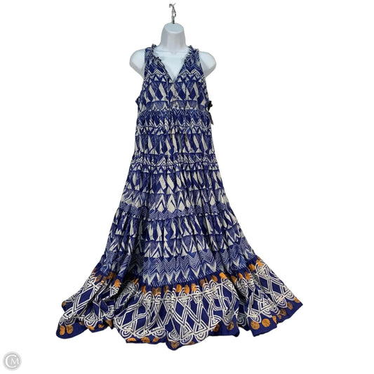 Dress Casual Maxi By Anthropologie In Blue & White, Size: Sp