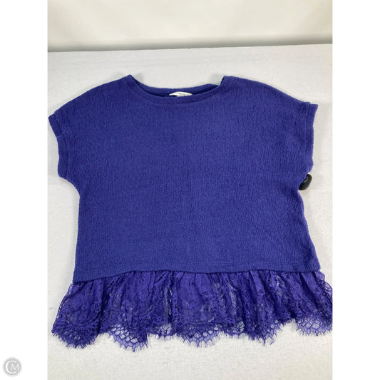 Top Short Sleeve By Maeve In Blue, Size: L