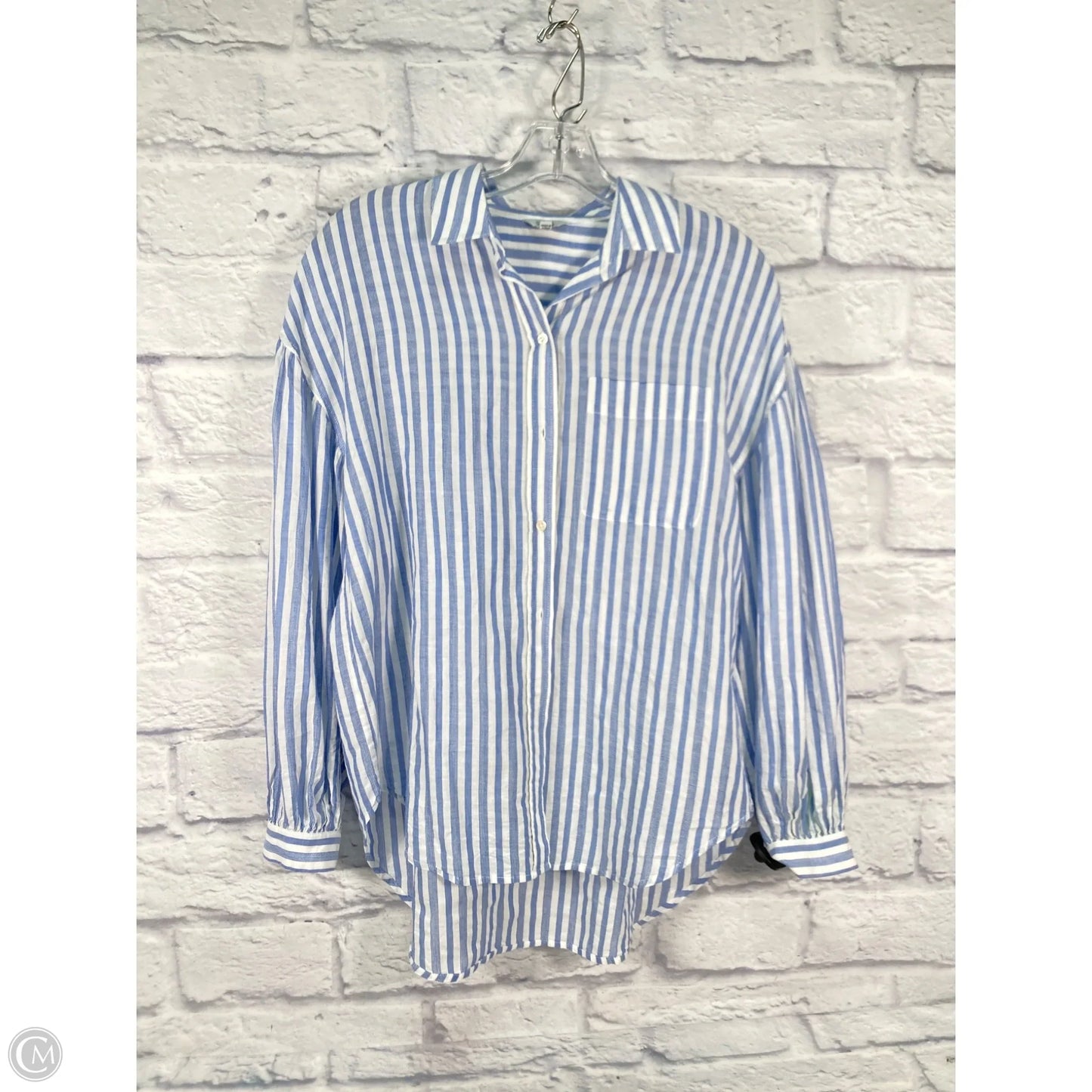 Tunic Long Sleeve By Rails In Blue & White, Size: Xs