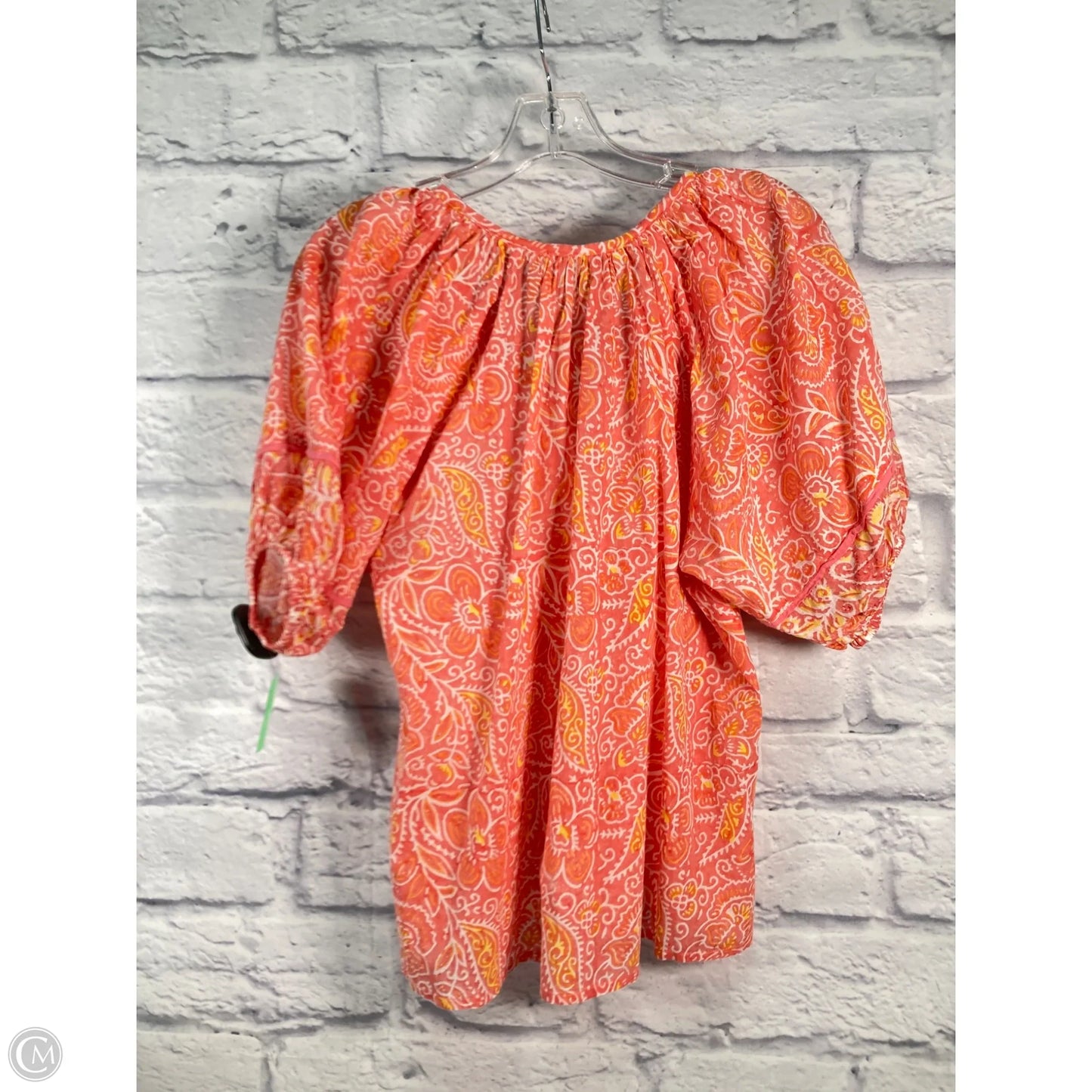 Top Short Sleeve By Cleobella In Orange, Size: S