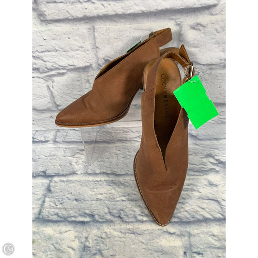 Shoes Heels Block By Lucky Brand In Brown, Size: 7.5