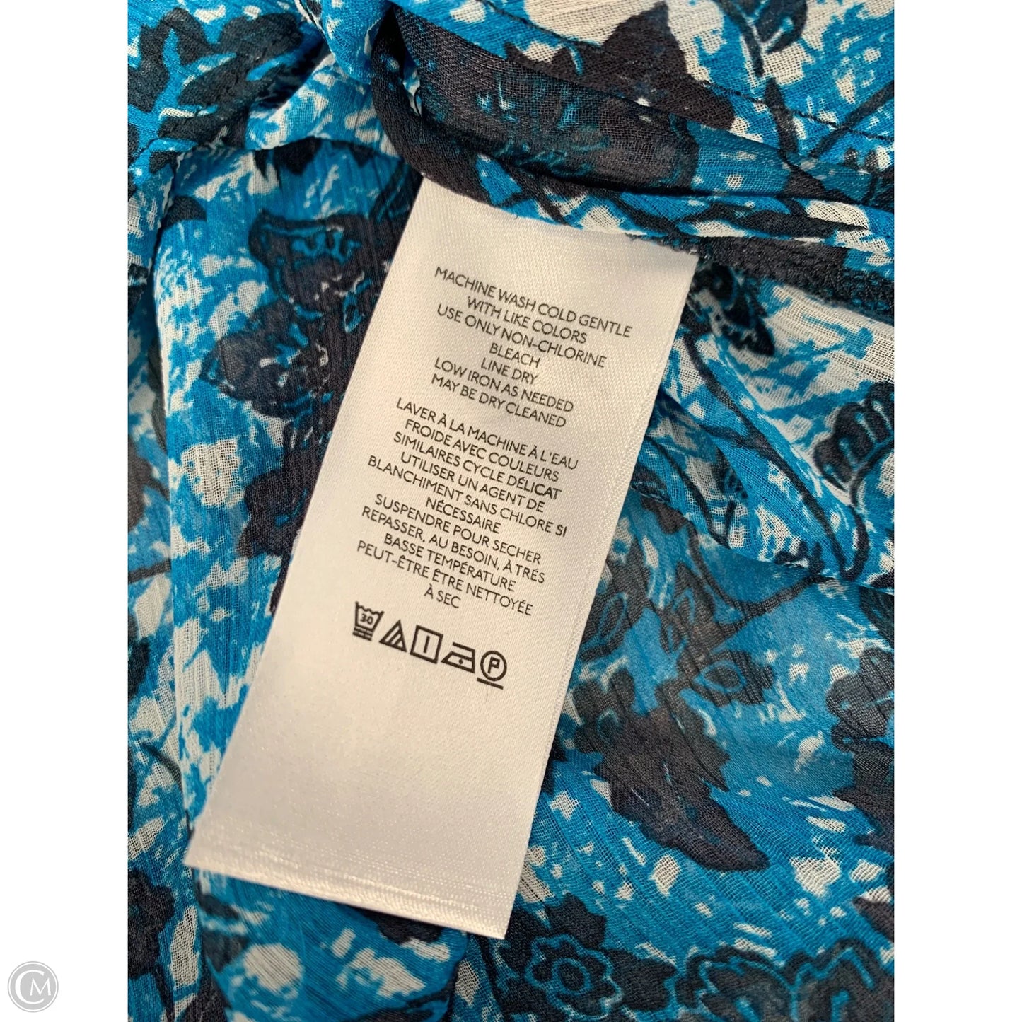 Blouse Long Sleeve By Anthropologie In Blue, Size: L