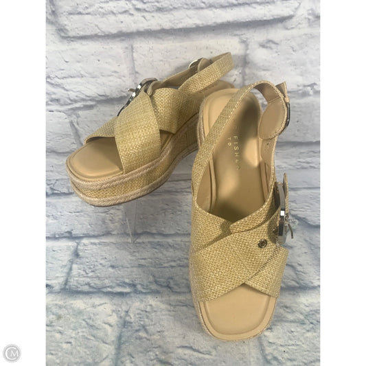 Sandals Heels Platform By Marc Fisher In Tan, Size: 9