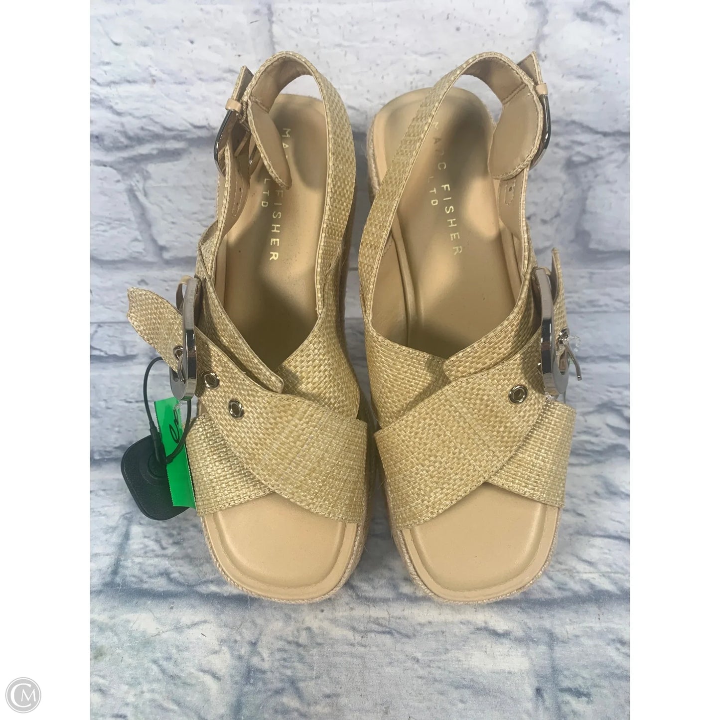 Sandals Heels Platform By Marc Fisher In Tan, Size: 9