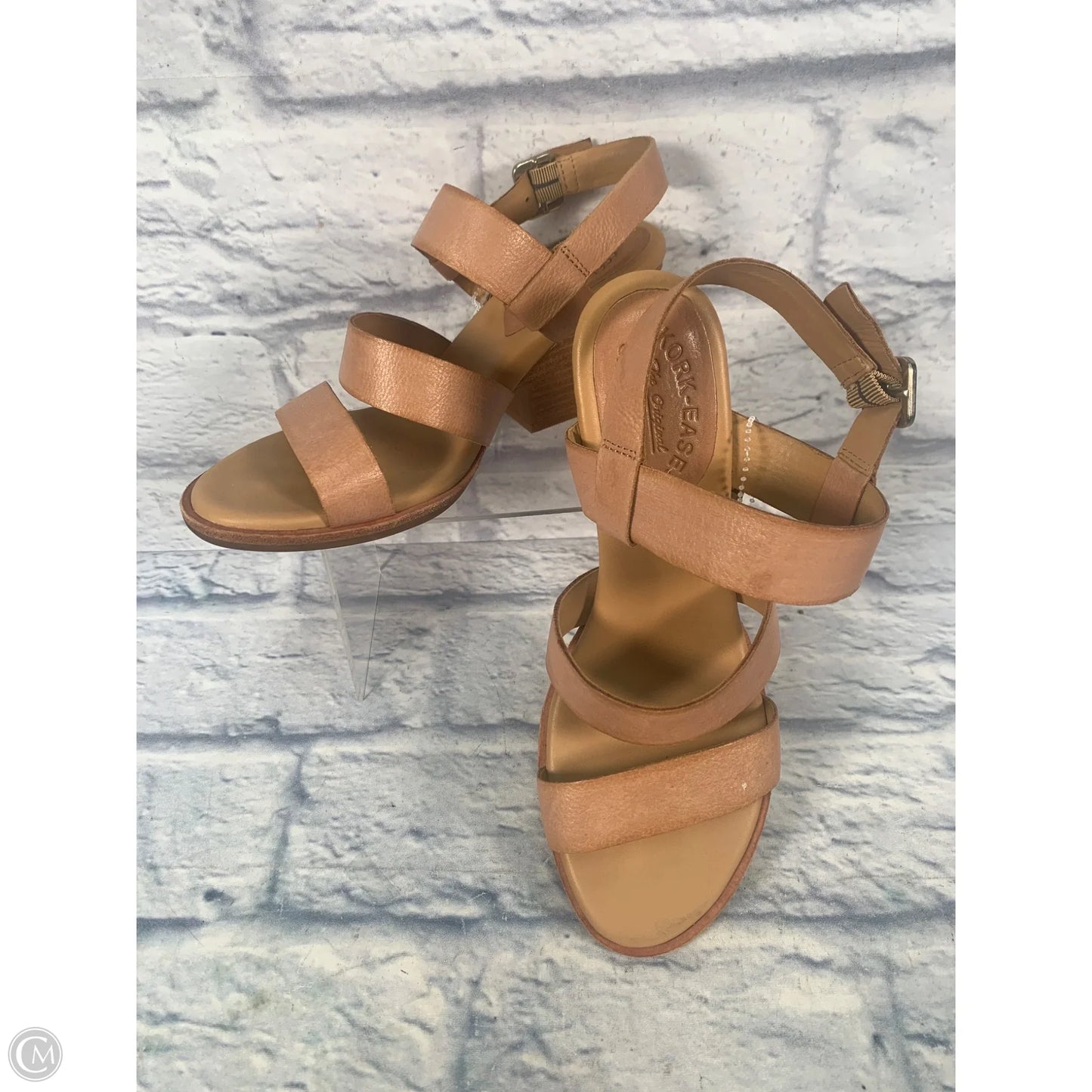 Sandals Heels Block By Kork Ease In Brown, Size: 9