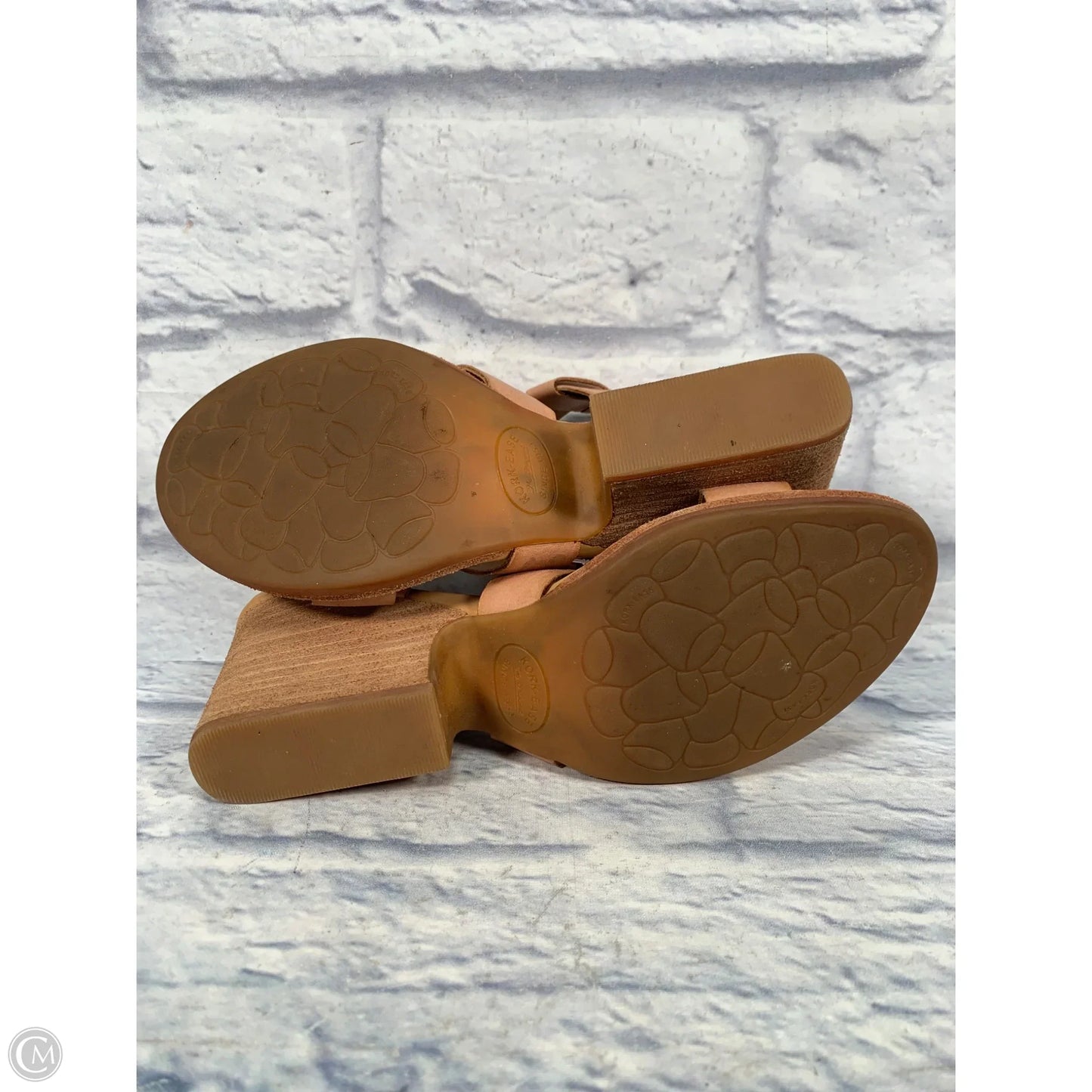 Sandals Heels Block By Kork Ease In Brown, Size: 9