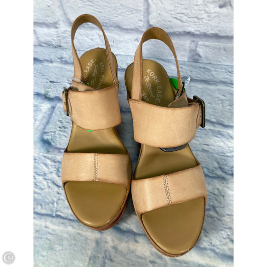 Sandals Heels Platform By Kork Ease In Brown, Size: 8