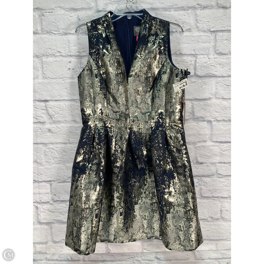 Dress Party Short By Vince Camuto In Blue & Gold, Size: Xl