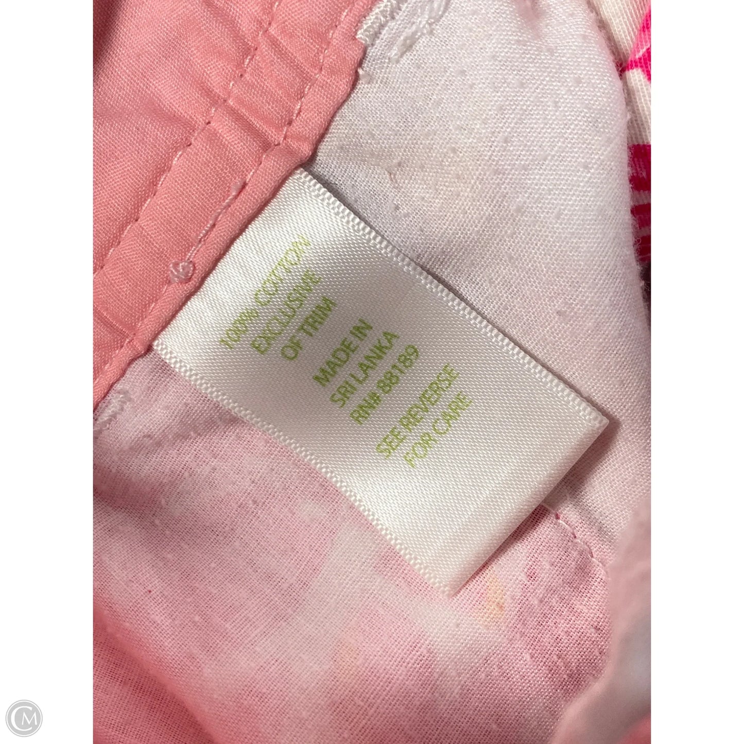 Shorts Designer By Lilly Pulitzer In Pink & White, Size: 0