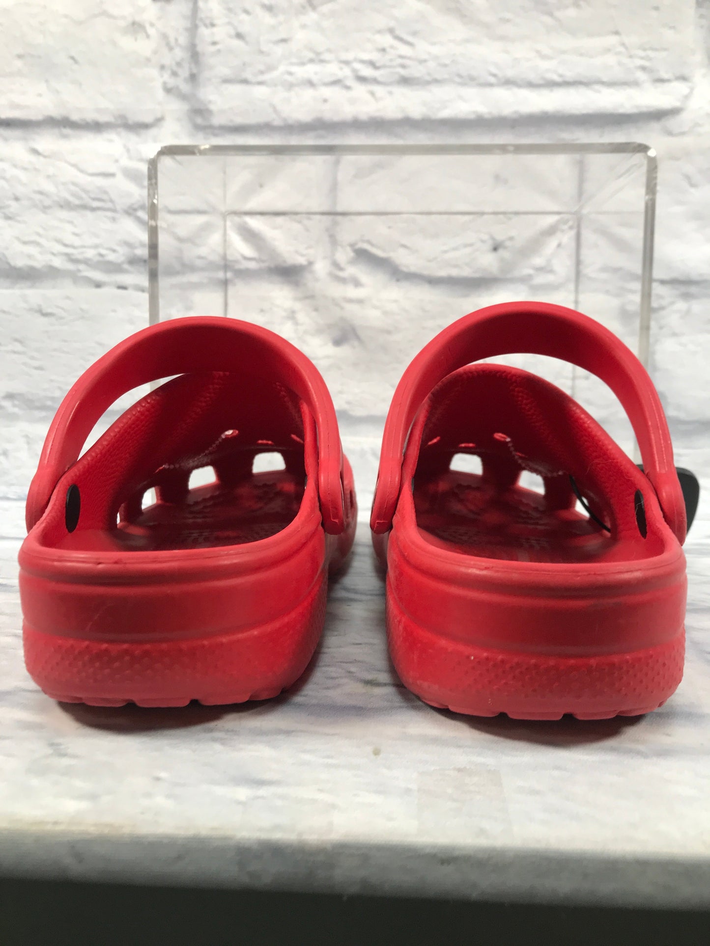 Red Shoes Flats Crocs, Size 7