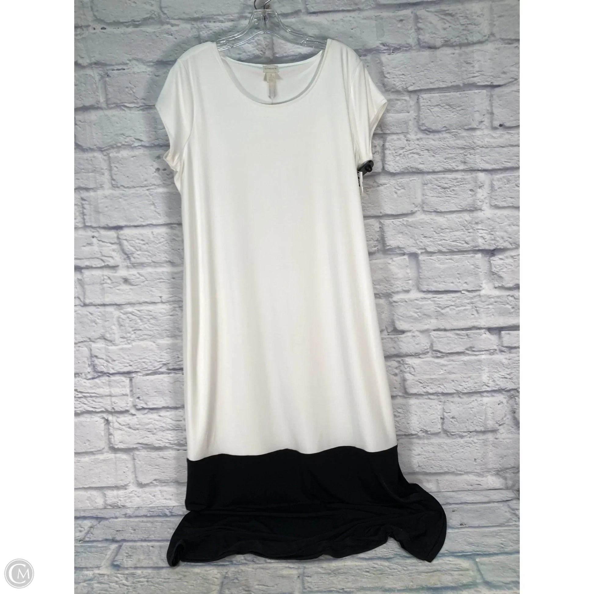 chicos white dress 4 (20/22) Thoughtful design elements include styling options wear off shoulder or on showcasing smocked detailing on the neckline and waist Dress Casual Maxi By Chicos