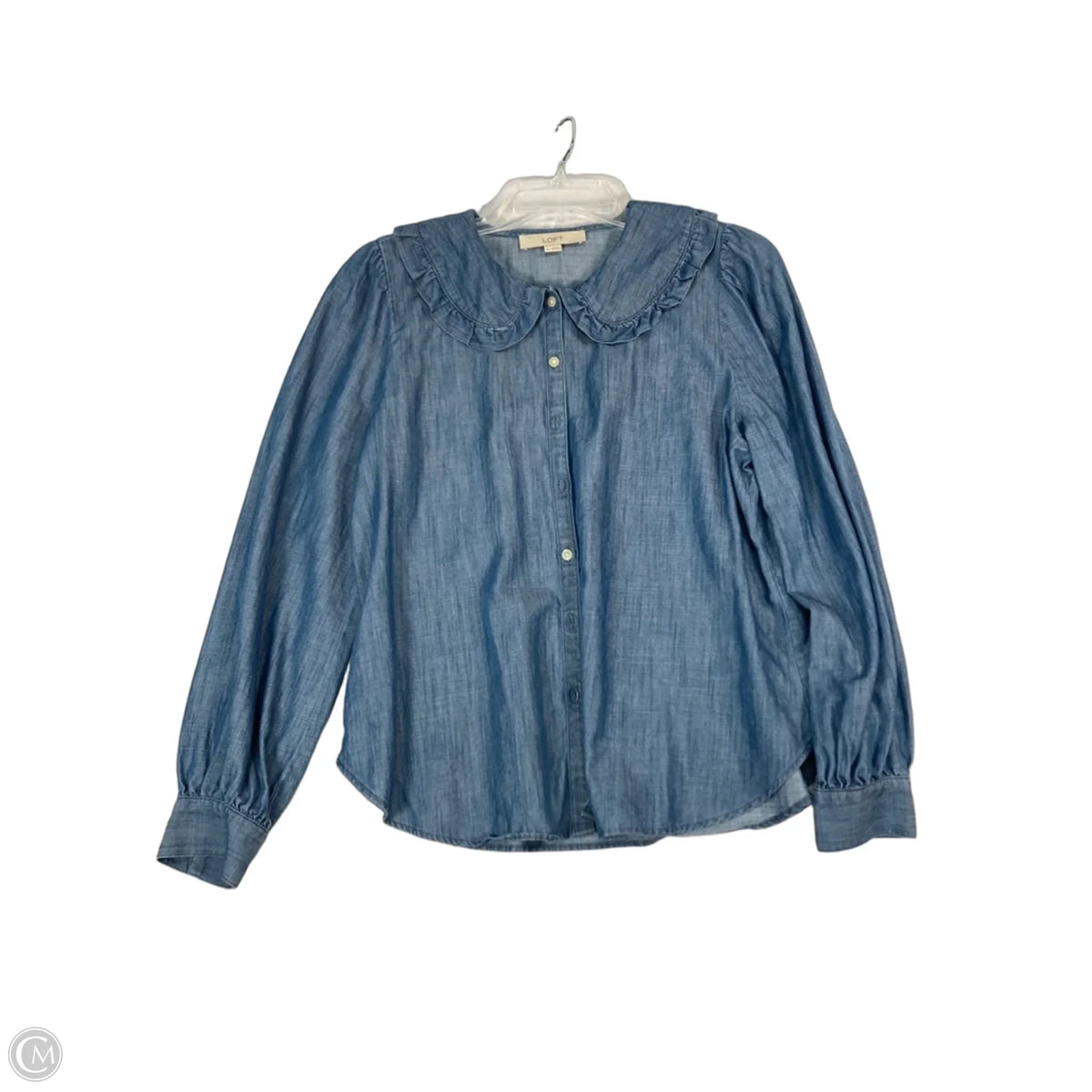 Top Long Sleeve By Loft In Blue, Size: M
