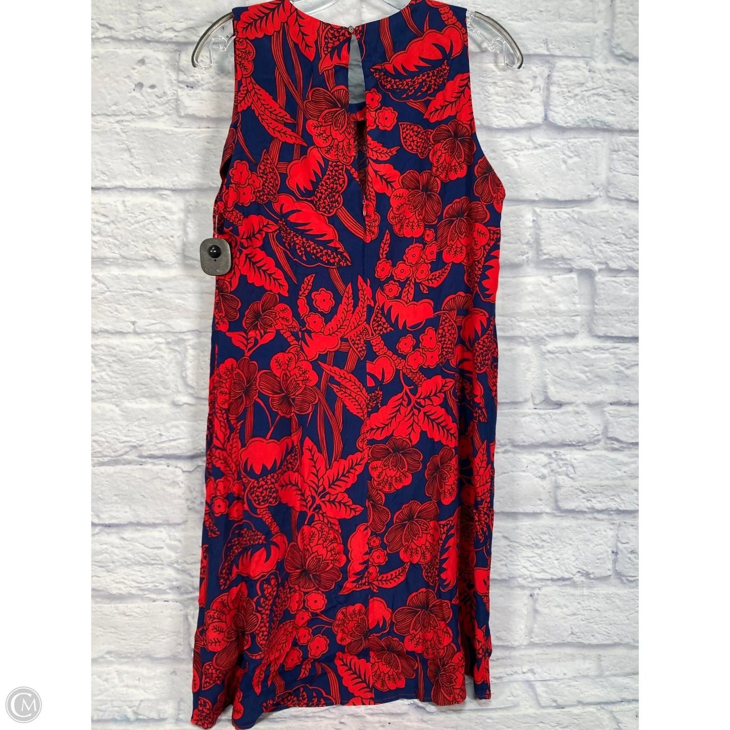 Dress Casual Short By Desigual In Blue & Red, Size: M
