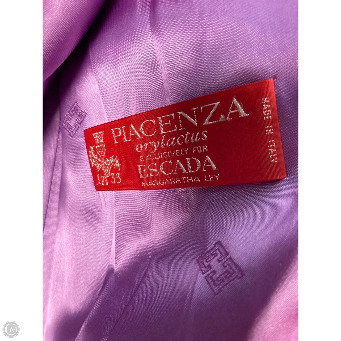 Blazer Designer By Escada In Purple, Size: L