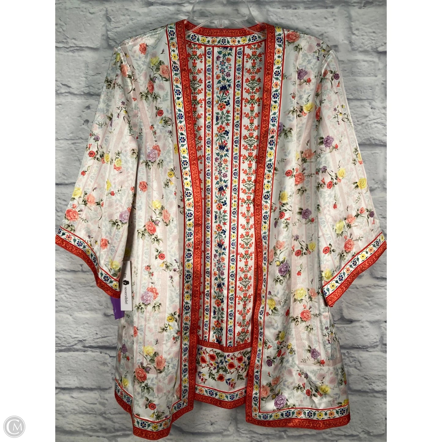 Kimono By Clothes Mentor In Floral Print, Size: Osfm