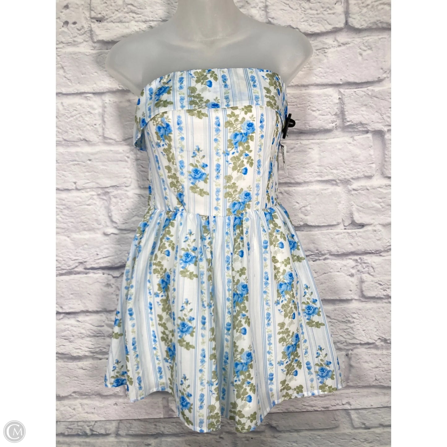 Romper By Mable In Blue & White, Size: M