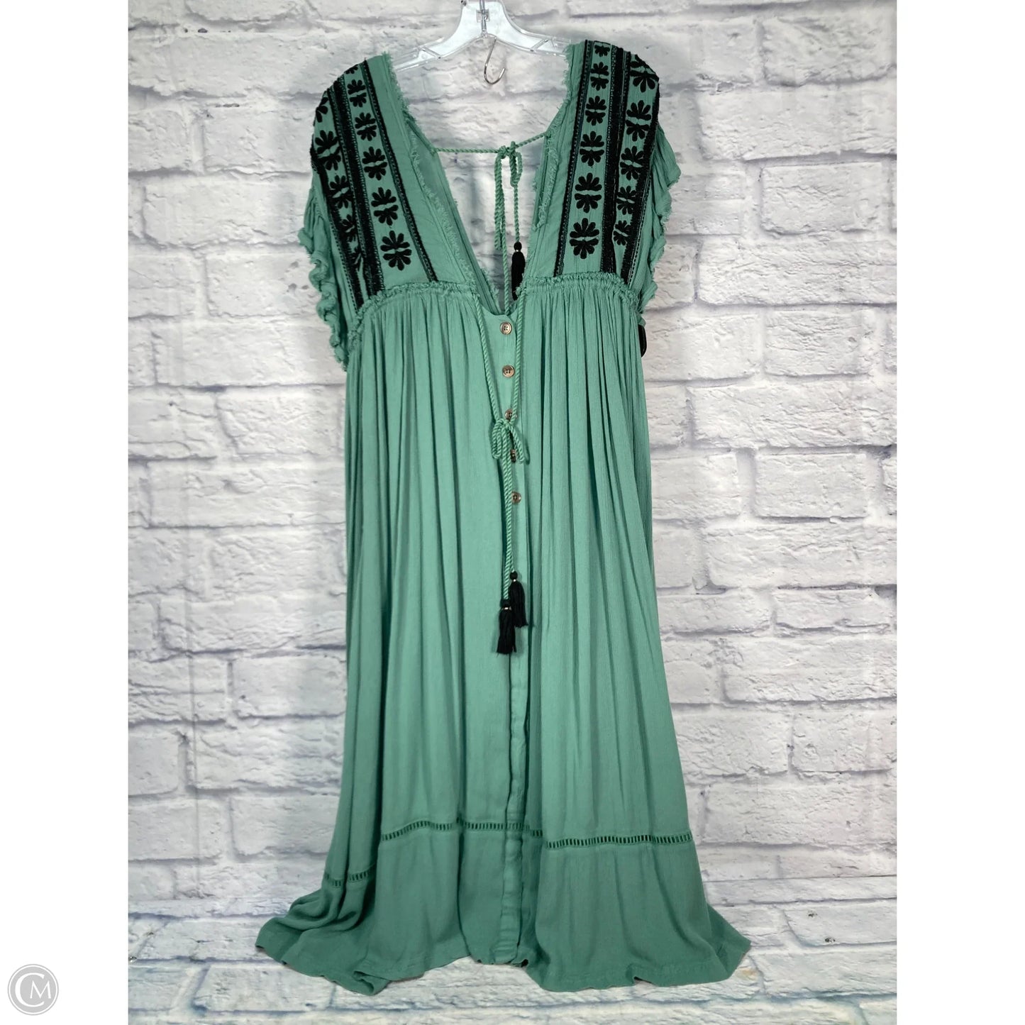 Dress Casual Midi By Free People In Green, Size: M