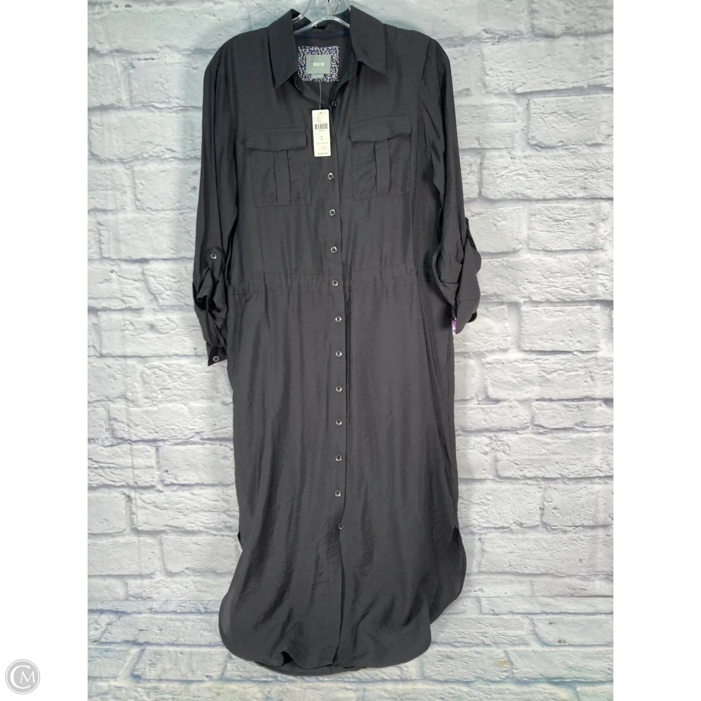Dress Casual Maxi By Maeve In Grey, Size: S