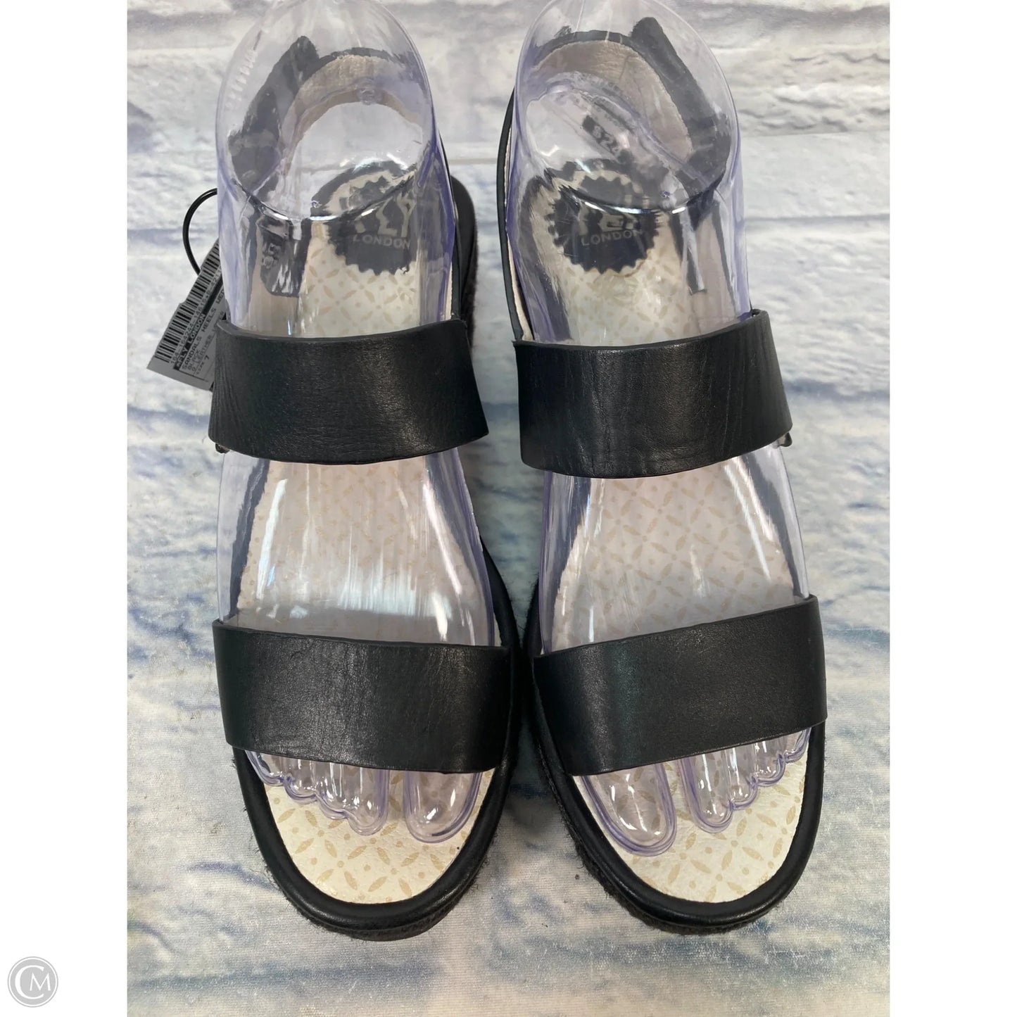 Sandals Heels Wedge By Fly London In Black, Size: 7