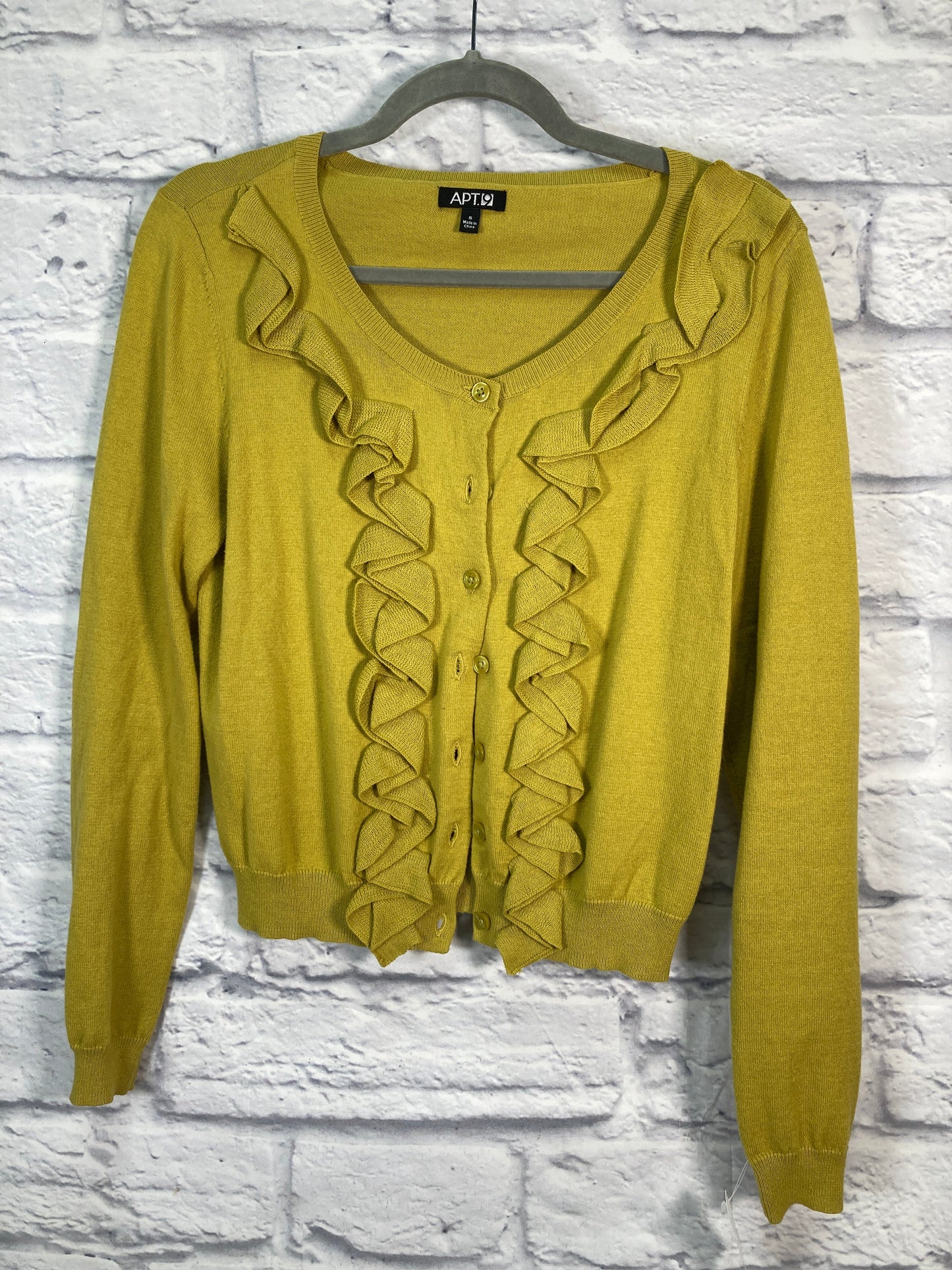 Yellow Sweater Cardigan Apt 9, Size S