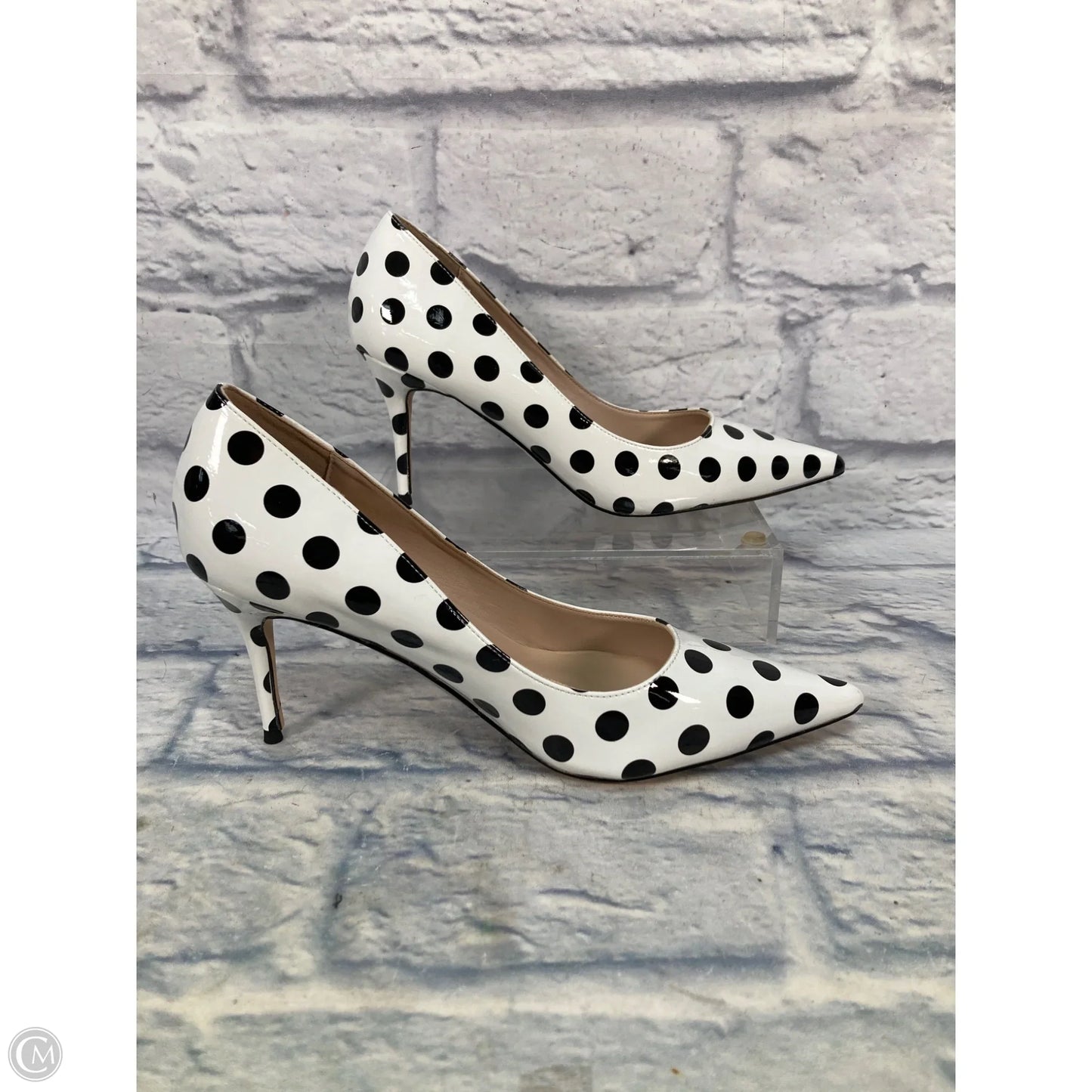 Shoes Heels Kitten By Clothes Mentor In Polkadot Pattern, Size: 8.5
