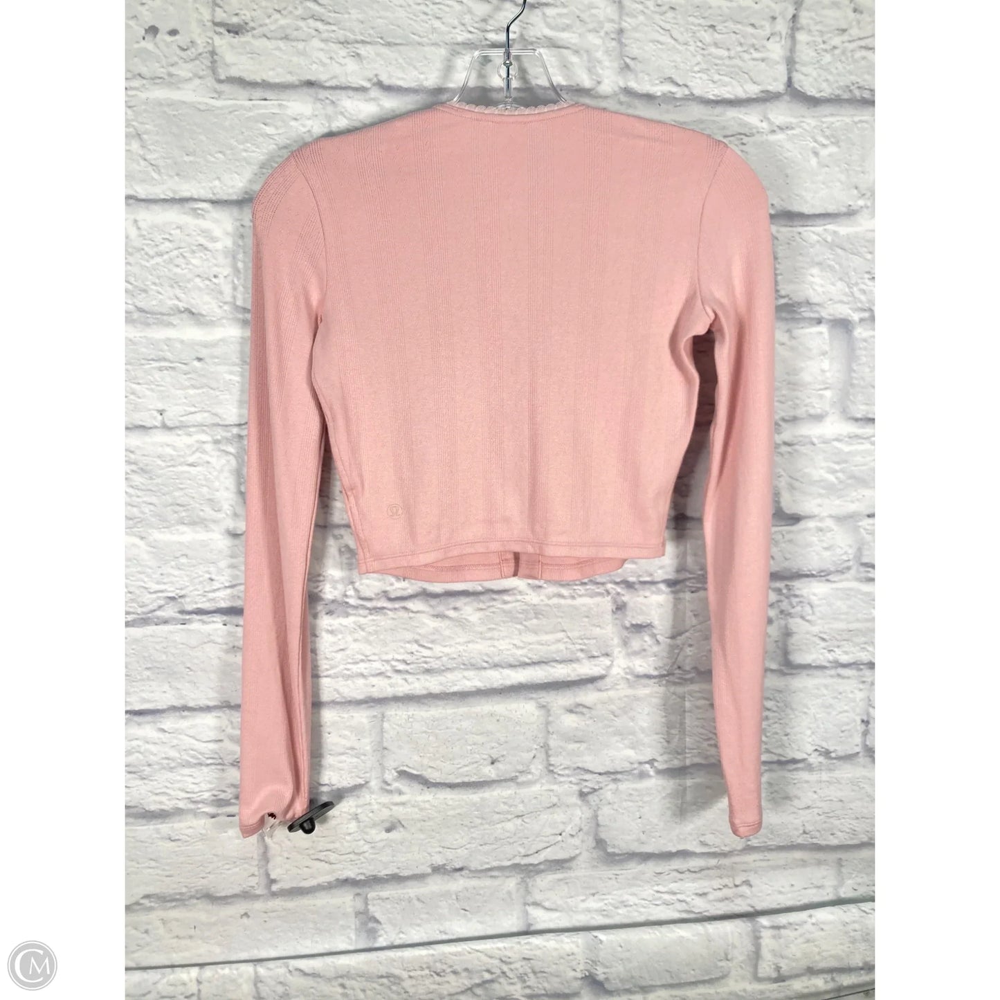 Athletic Top Long Sleeve Crewneck By Lululemon In Pink, Size: Xxs