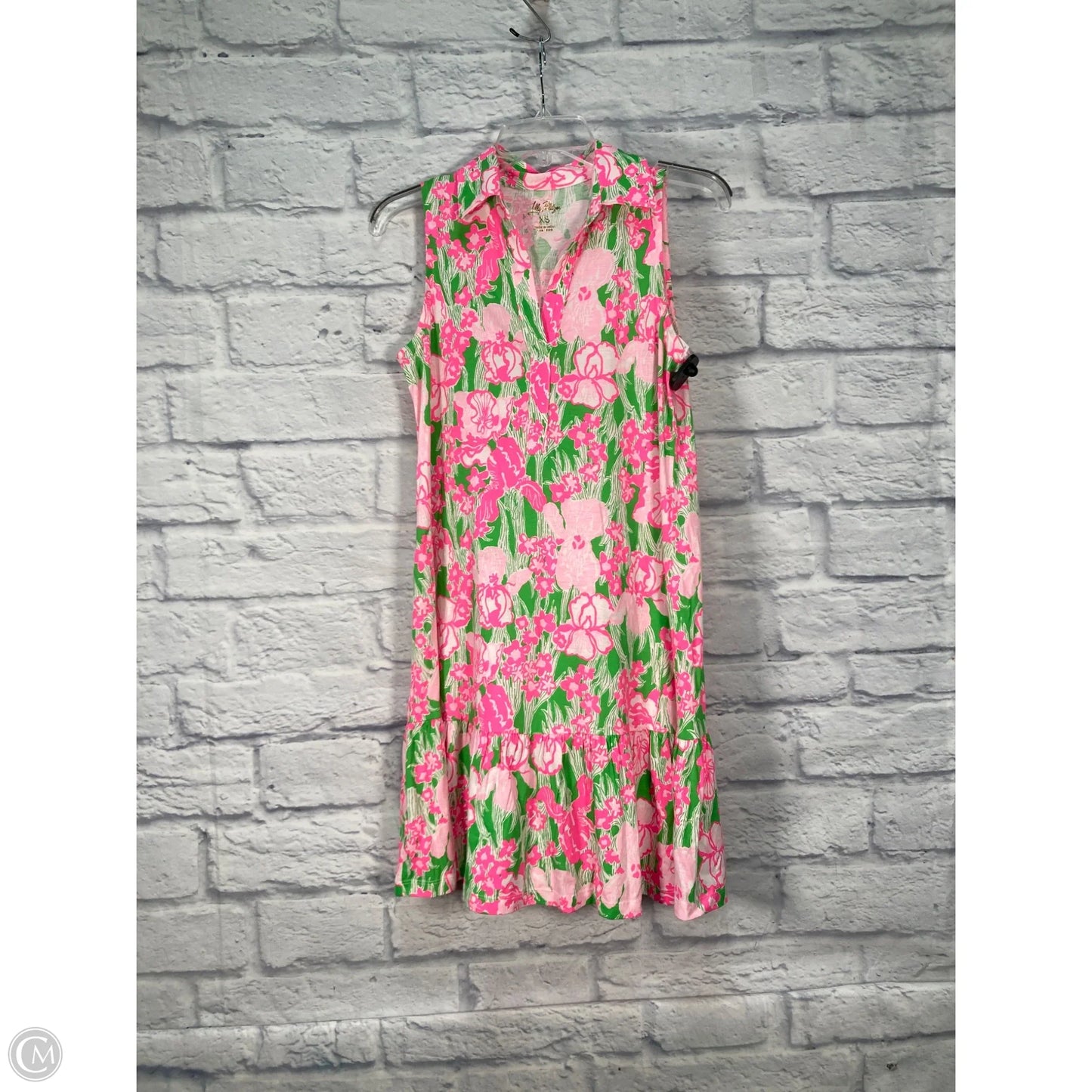 Dress Designer By Lilly Pulitzer In Green & Pink, Size: Xs