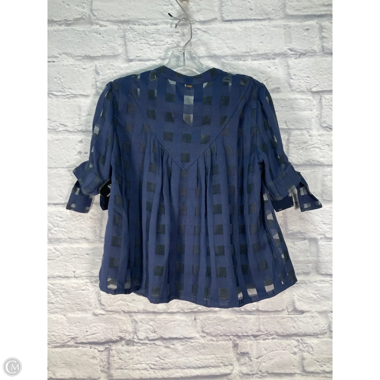 Blouse Short Sleeve By Current Air In Navy, Size: Xs