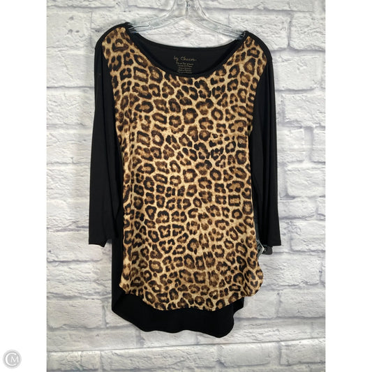 Tunic Long Sleeve By Chicos In Animal Print, Size: M