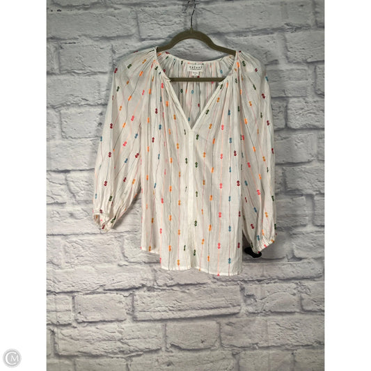 Top Long Sleeve By Velvet By Graham & Spencer In White, Size: S