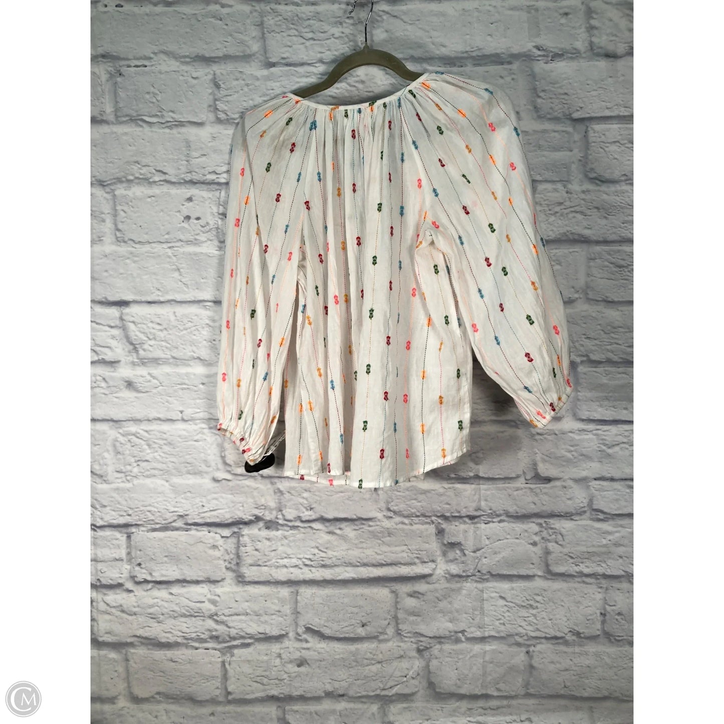 Top Long Sleeve By Velvet By Graham & Spencer In White, Size: S