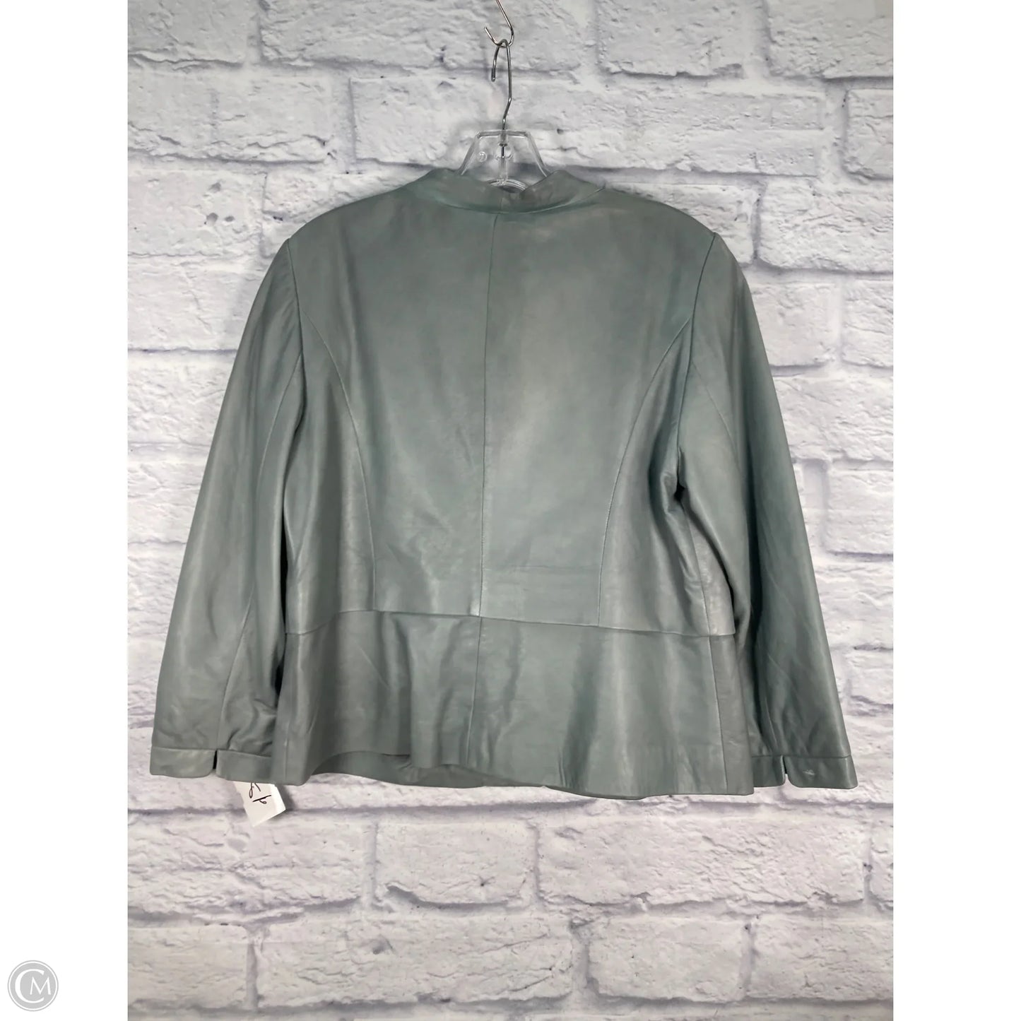 Jacket Leather By Classiques Entier In Grey, Size: L
