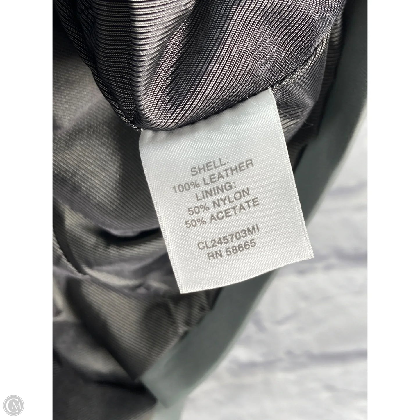 Jacket Leather By Classiques Entier In Grey, Size: L
