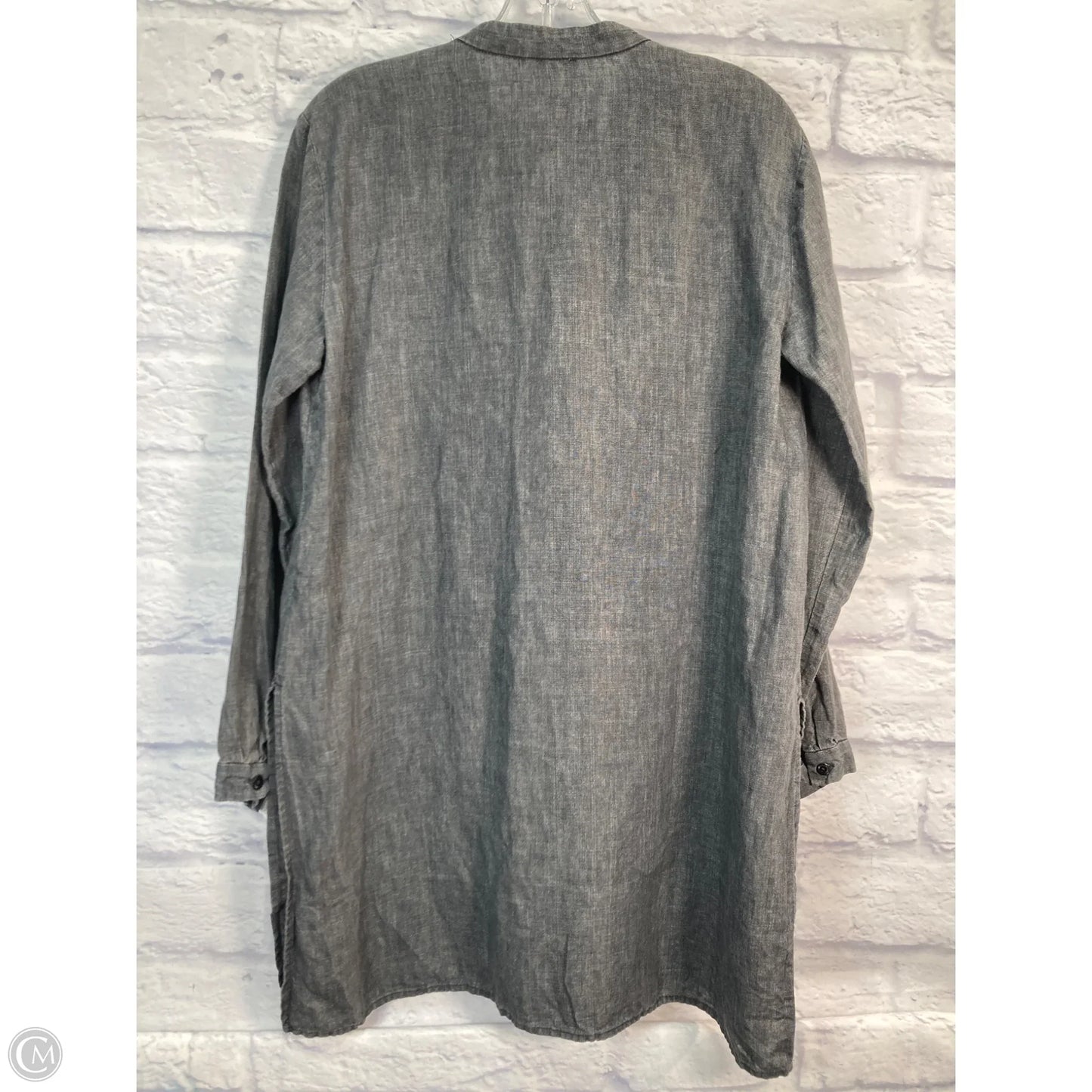 Tunic Long Sleeve By Eileen Fisher In Grey, Size: S