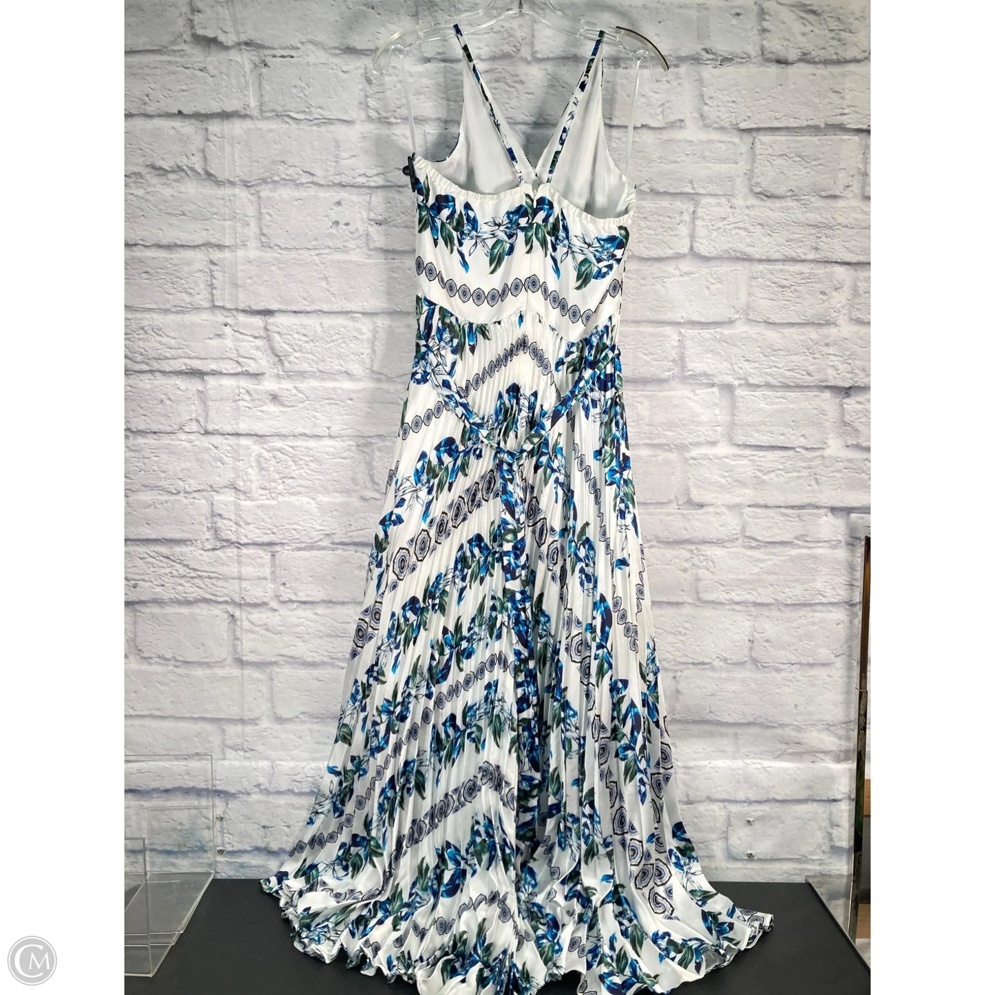 Dress Casual Maxi By White House Black Market In Blue & White, Size: L