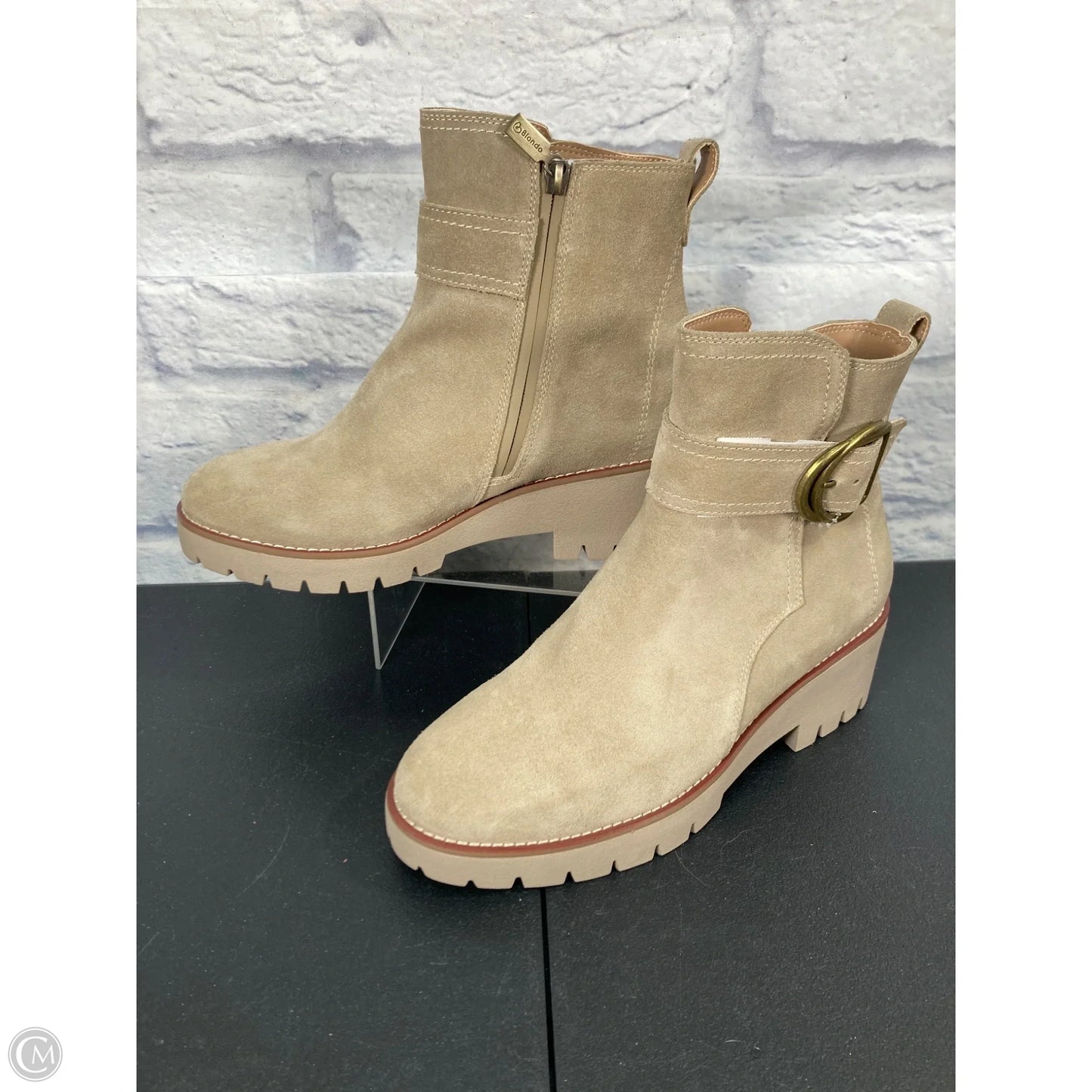 Boots Leather By Blondo In Beige, Size: 8.5