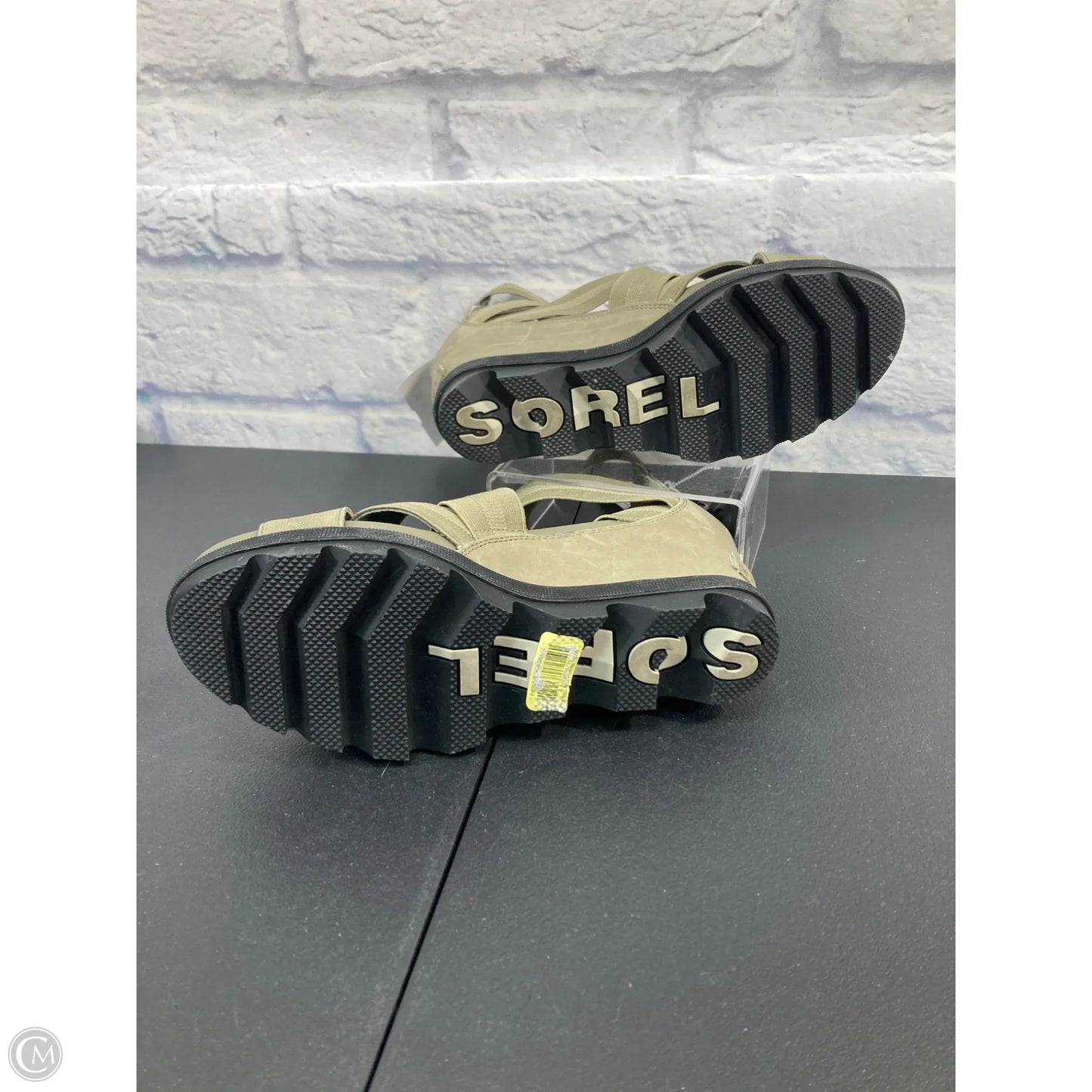 Sandals Heels Wedge By Sorel In Green, Size: 8.5