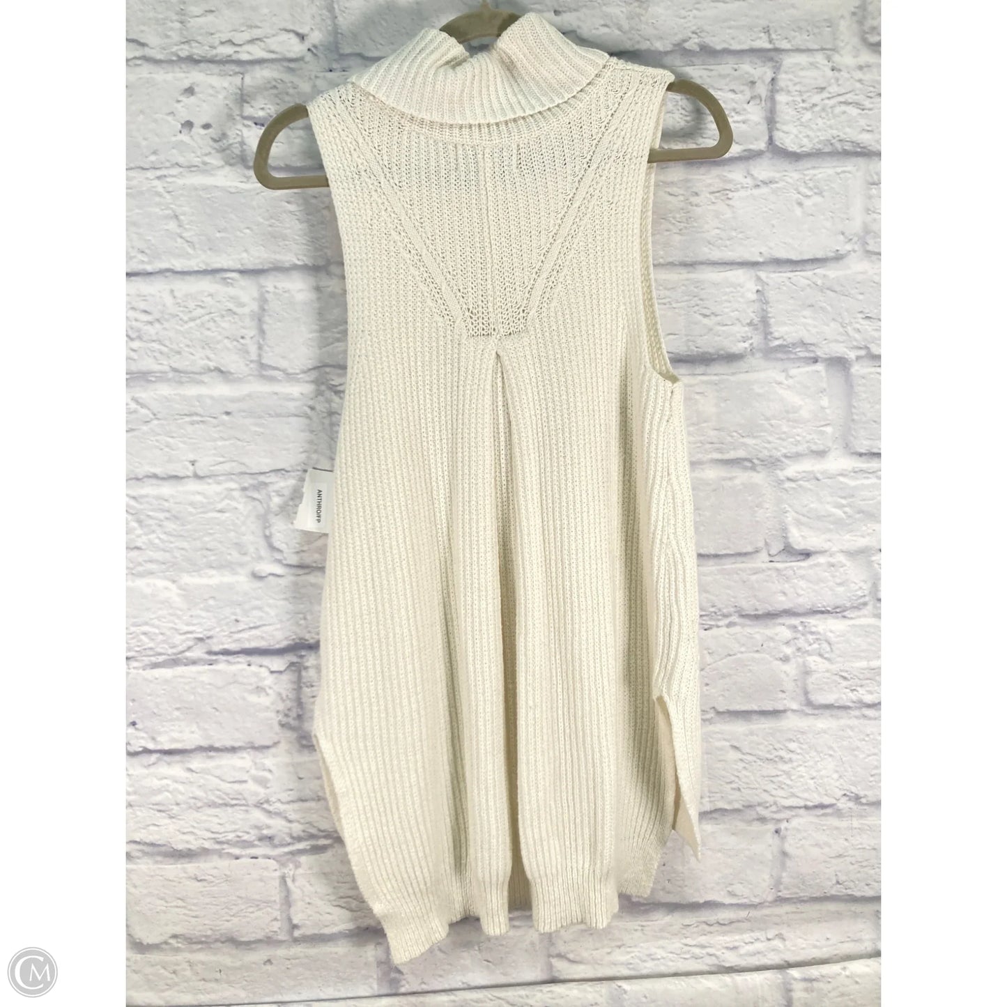 Vest Sweater By Anthropologie In Cream, Size: Xs