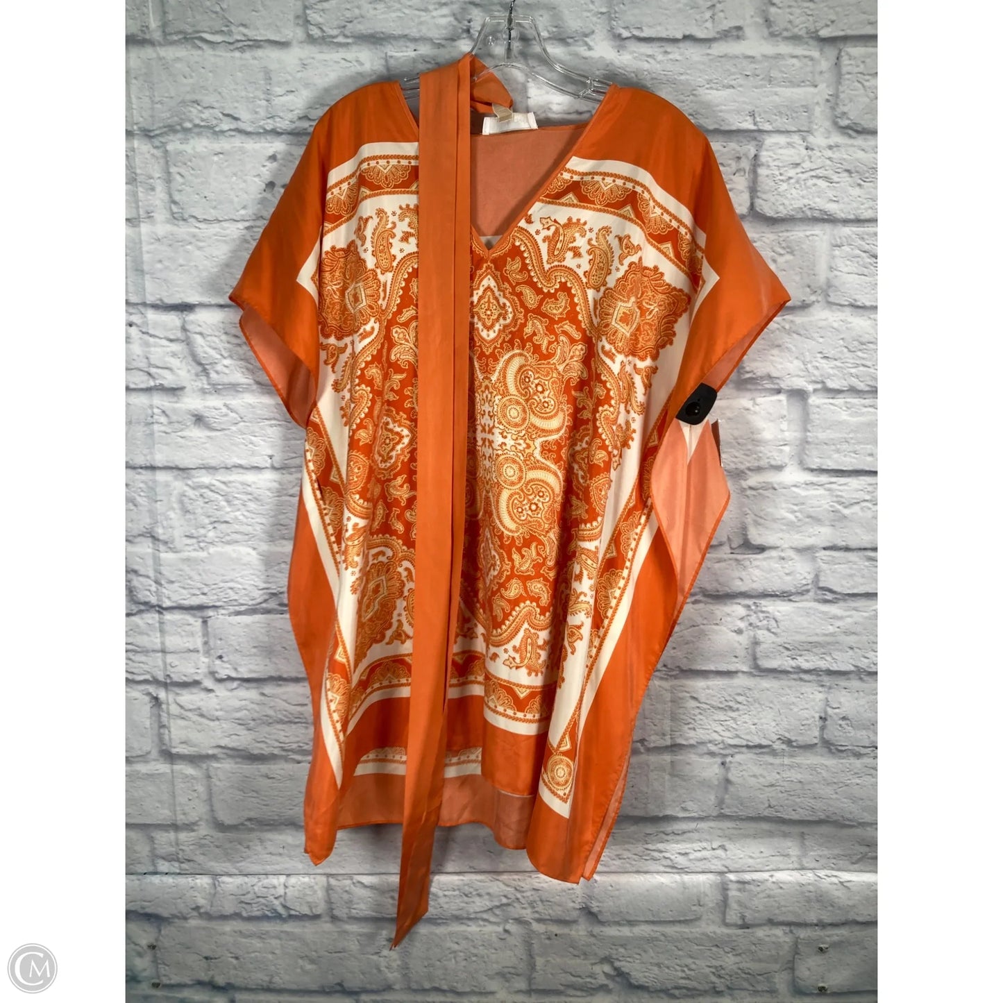 Tunic Short Sleeve By Michael By Michael Kors In Orange, Size: Xl