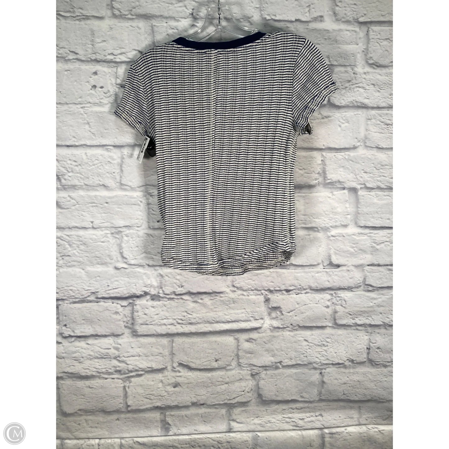 Top Short Sleeve By Pilcro In Blue & White, Size: S