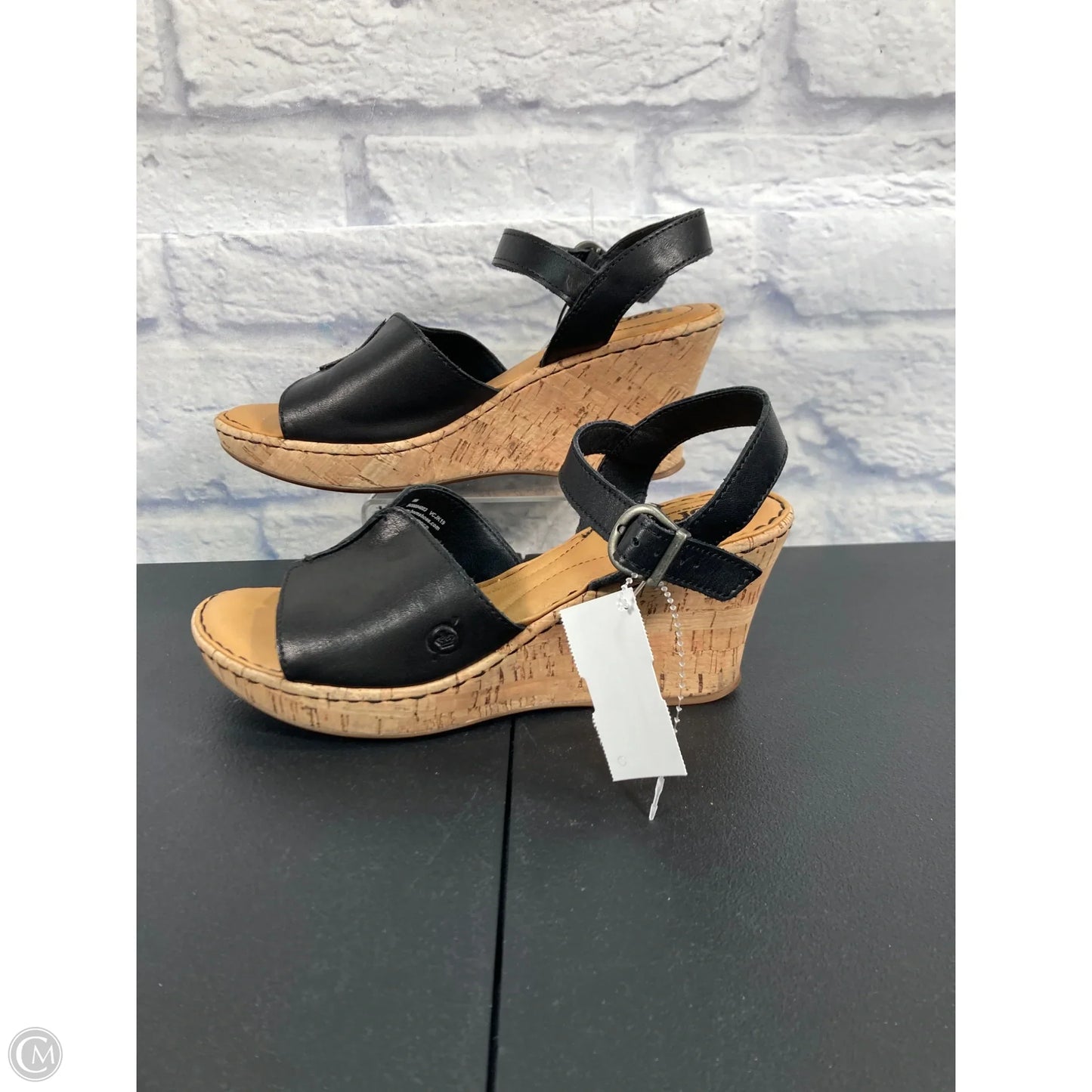 Sandals Heels Wedge By Born In Black, Size: 8
