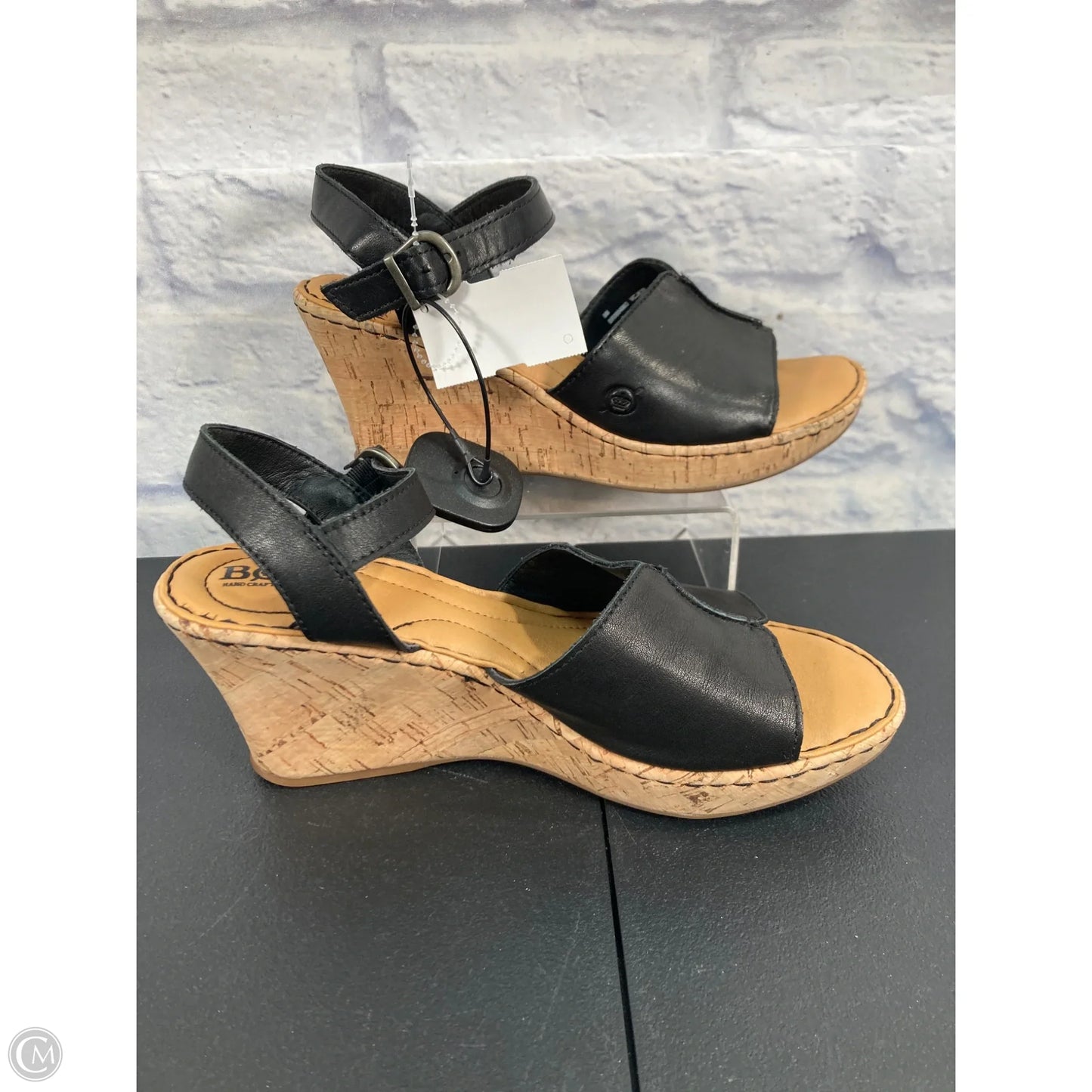 Sandals Heels Wedge By Born In Black, Size: 8