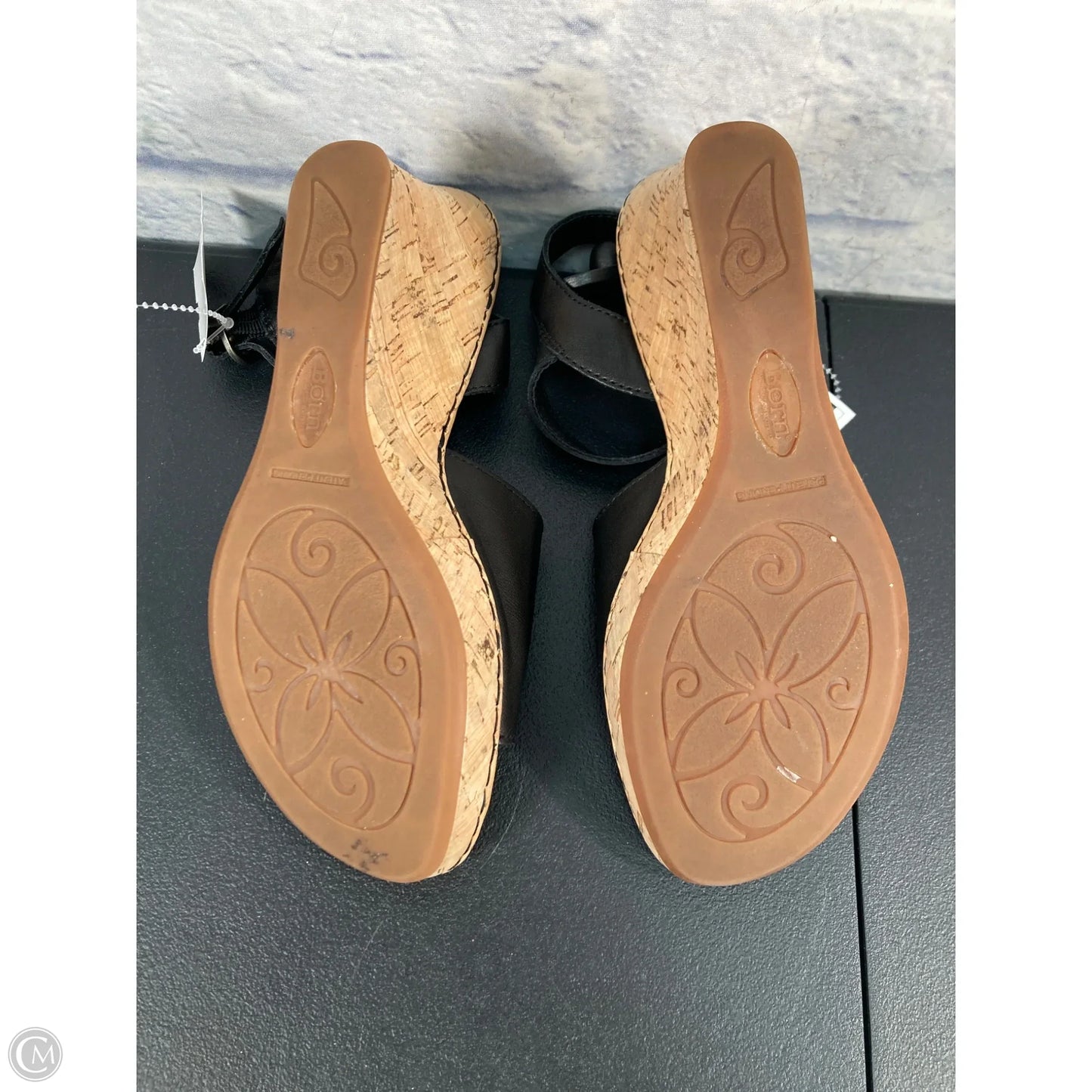 Sandals Heels Wedge By Born In Black, Size: 8