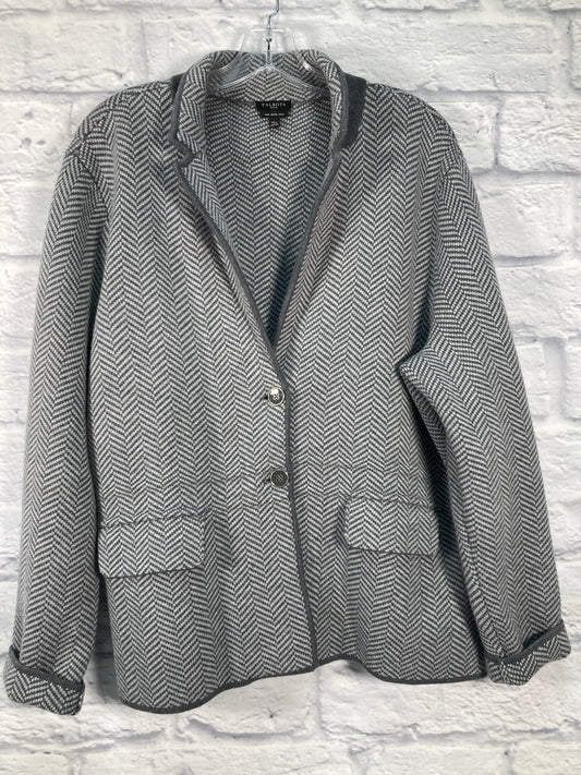 Coat Wool By Talbots In Grey, Size: Xl