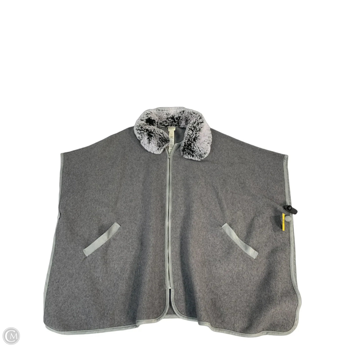 Poncho By Chicos In Grey, Size: M