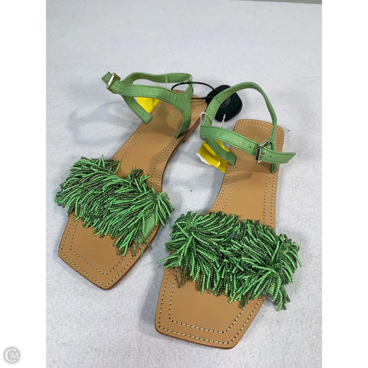 Sandals Flats By Maeve In Green, Size: 8