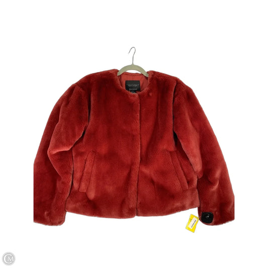 Coat Faux Fur & Sherpa By Sanctuary In Maroon, Size: S